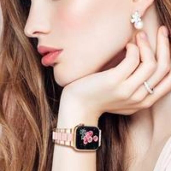 NEW Rose Gold/Pink Bling Rhinestone Luxury Apple Watch Band